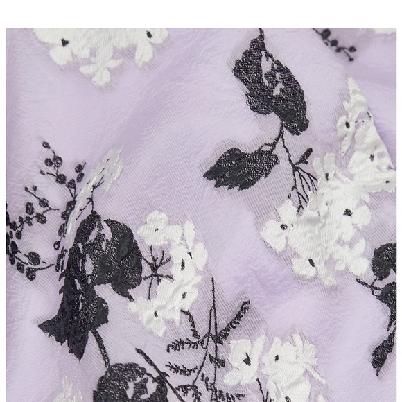 ML Monique Lhuillier Floral Jacquard Midi Dress, Lilac, Size 10 - Picture 9 of 10